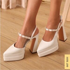 Lulus Dayla White Pearl Pumps